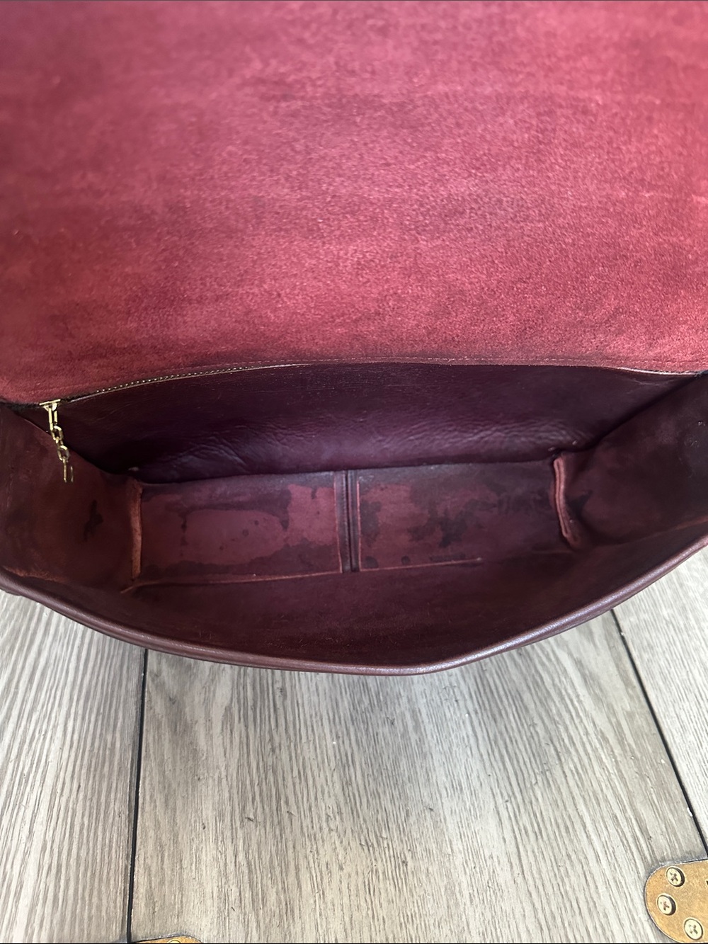 Coach RARE Vintage Oxblood Burgundy Leather Clutch Crossbody HARD TO FIND!! - Picture 9 of 16
